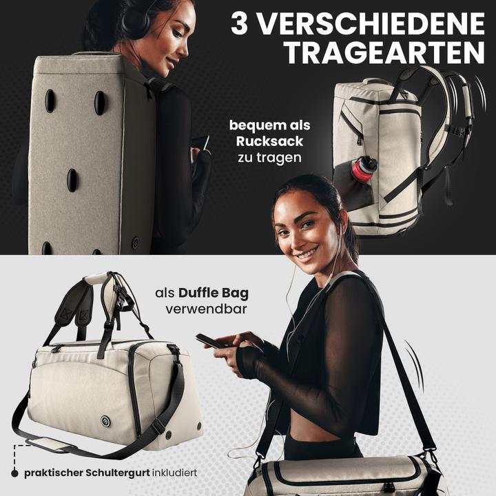 Produktbild BeMaxx Sport-Trainingstasche, 40L, Beige (40 l)