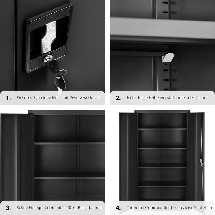 Actual product image tectake Filing cabinet (80 x 40 x 180 cm)