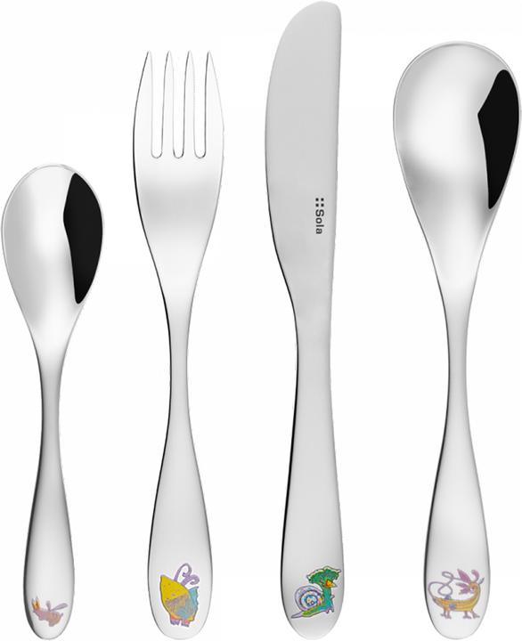 Sola Set di posate Kids World 2, 4 pezzi.