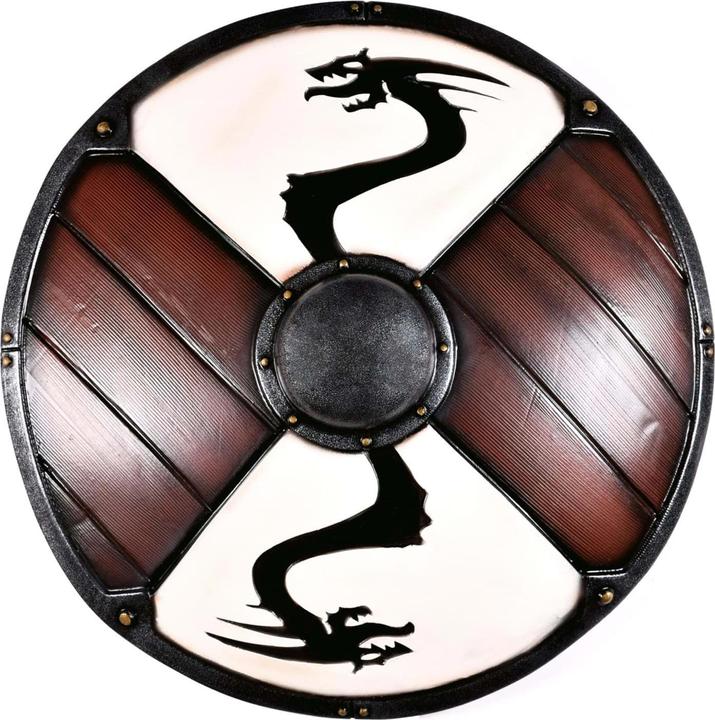 Immagine prodotto Epic Scudo vichingo LARP con motivo del drago bianco
