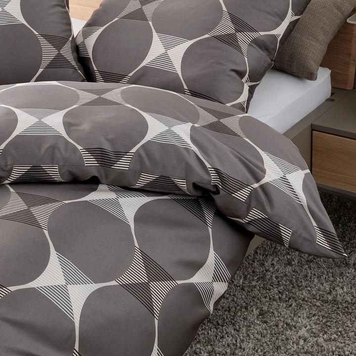 Produktbild Janine Mako-Satin Bettwäsche J.D. 87103 taupe (Bettwäsche Set, 155x220 cm + 80x80 cm)