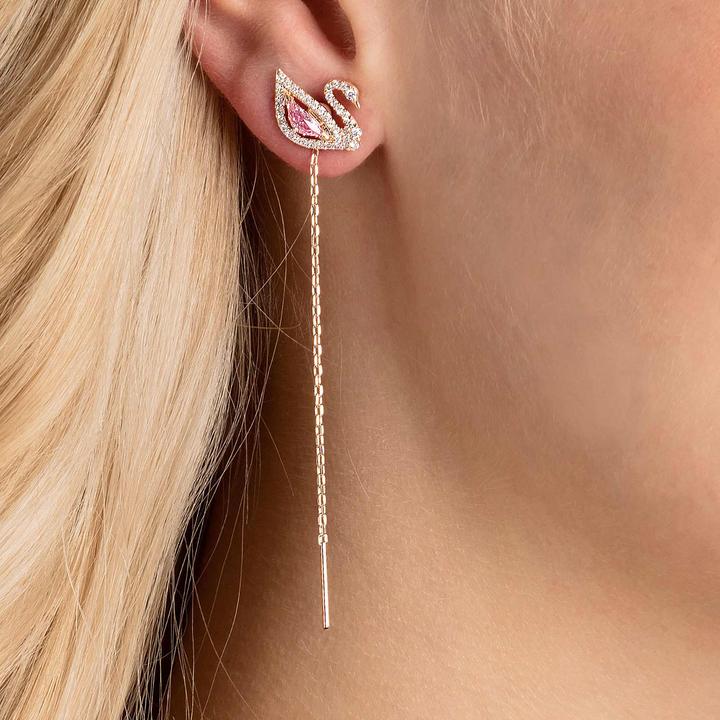 Actual product image Swarovski Dazzling Swan Stud Earrings (Stainless steel)