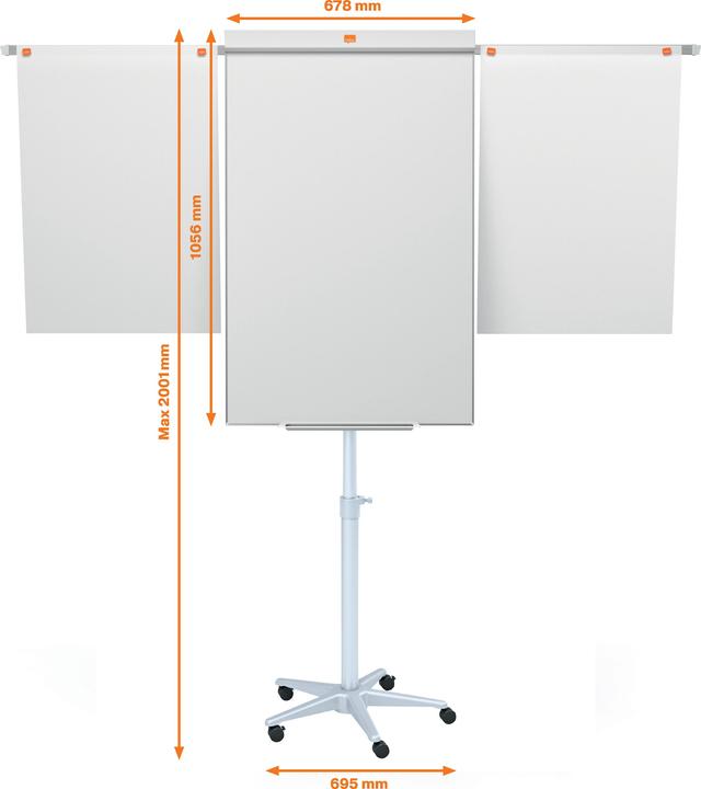 Actual product image Nobo Impression Pro - mobile steel flipchart (70 x 190 cm)