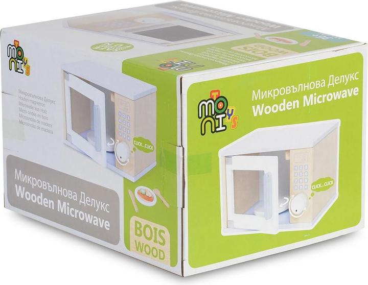 Actual product image Moni Toy Microwave 4332 Wood