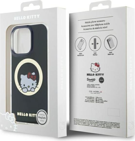 Actual product image Hello Kitty HKHMP16LHSWKK iPhone 16 Pro 6,3" czarny/black hardcase IML Sweet Kitty Magsafe (Apple iPhone 16 Pro)