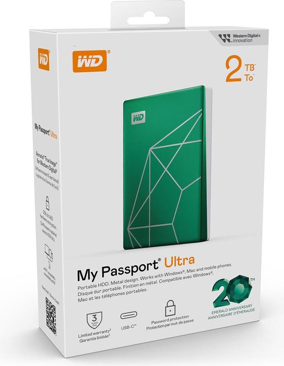Produktbild WD My Passport Ultra 20th Emerald Anniversary Edition (2 TB)
