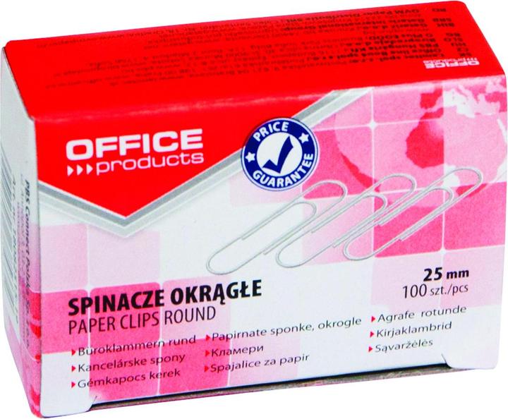 Image du produit Office Products Trombones, ronds, 25 mm, 100 pièces, argentés (100 x)