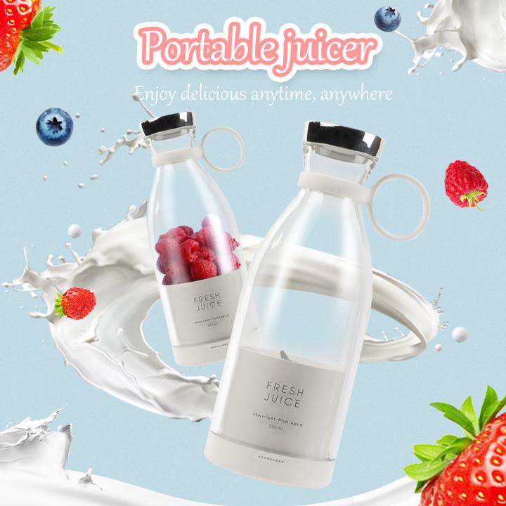 Produktbild PhoneLook Fresh Juice Smoothie Maker tragbarer Mixer 350ml portable blender mit USB induktions Ladestation