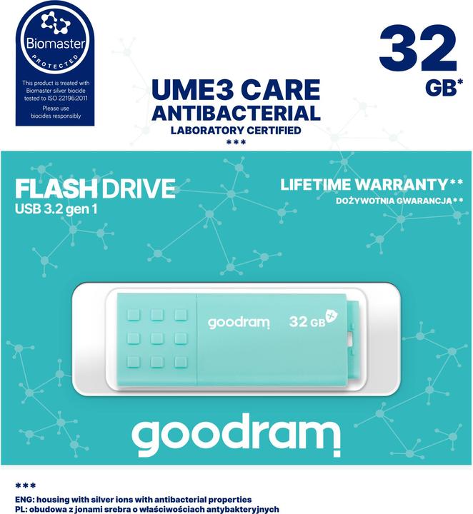 Produktbild Goodram UME3 USB 3.0 32GB Care (32 GB, USB-A, USB 3.0)