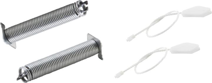 Actual product image Flickbee Repair kit door hinge 00754869 with springs & wire rope hoists for Bosch Siemens dishwasher