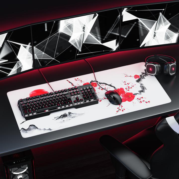 Actual product image Titanwolf Gaming Mouse Pad, 900 x 400mm XXL Speed Gaming Mouse Mat, Mousepad Extra Large Surface, Ink Sakura 6 (XXL)