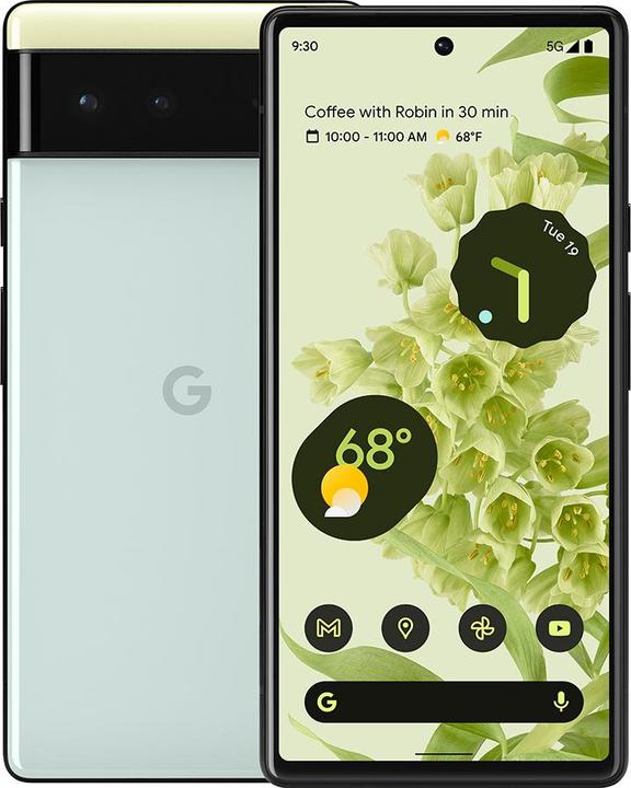 Immagine prodotto Google Pixel 6 (128 GB, Sorta Seafoam, 6.40", SIM + eSIM, 50 Mpx, 5G)