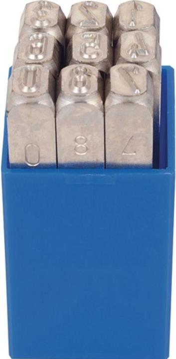 Image du produit Kukko Jeu de chiffres à frapper 330 9 pièces Chiffres 0 - 9 Hauteur des caractères 1 mm dans une boîte en