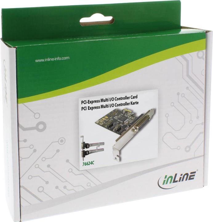 Produktbild InLine Schnittstellenkarte 1x 25-pol parallel + 2x 9-pol seriell PCIe PCI-Express Moschip MCS9901CV-CC