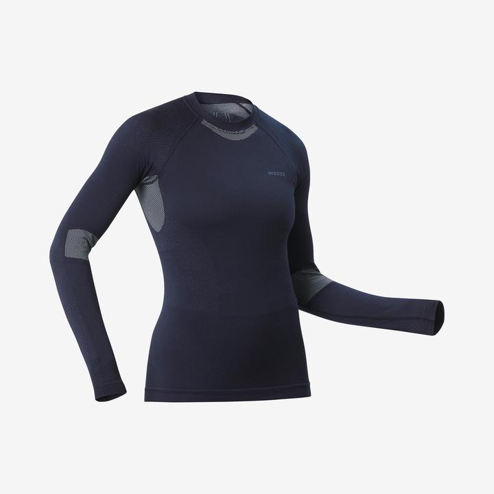 Image du produit Wedze Sous-vêtements de ski fonctionnels dames doux sans coutures - BL500 bleu foncé/bleu (XS)