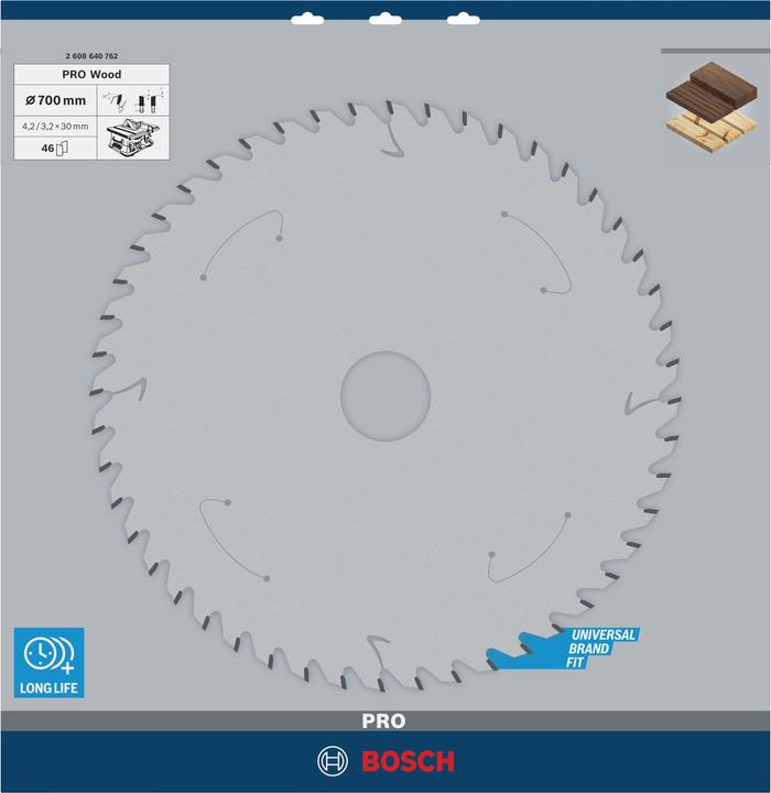 Immagine prodotto Bosch Professional Zubehör Lama per sega circolare PRO Wood, 700 x 4,2 x 30 mm