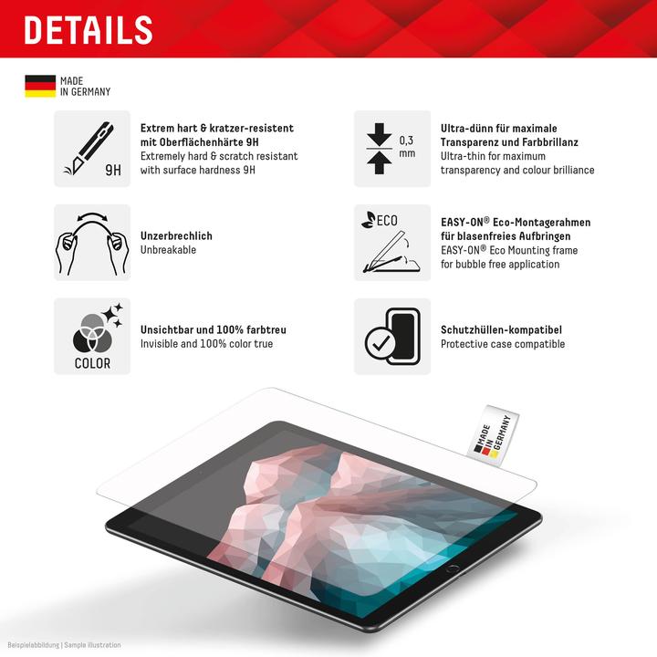 Actual product image Displex Tablet Glass, Tablet Schutzglas (1 Piece, iPad Air 11 2024 (M2), iPad Air 11 2025)
