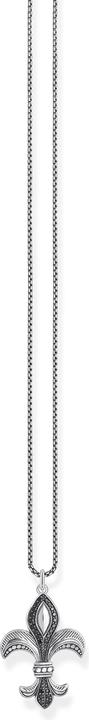 Thomas Sabo Kette Bourbonische Lilie (925 Sterlingsilber, Geschwärzt, 45 - 50 cm)