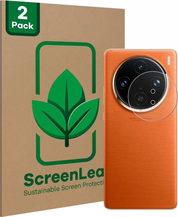 Actual product image ScreenLeaf Protective film sustainable screen protector screen protector film clear transparent (2 Piece, Vivo X100 Pro)