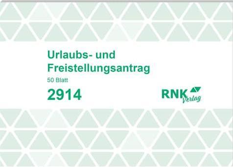 Produktbild Rnk Verlag Vordruck "Urlaubs- und Freistellungsantrag" (50 x)