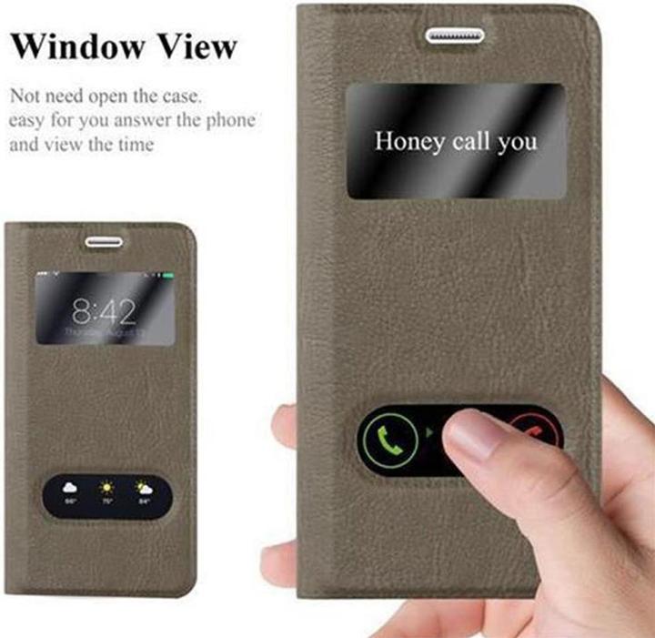 Actual product image Cadorabo Book with View double window cover (Samsung Galaxy S5, Samsung Galaxy S5 Neo)