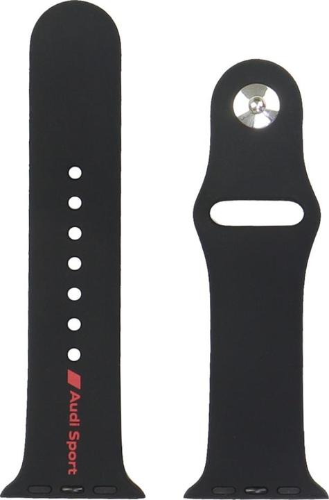 Karl Lagerfeld Sport Red Logo Silicone Watch Strap for Apple Watch 40 / 41 / 42 mm - black (Silicone)