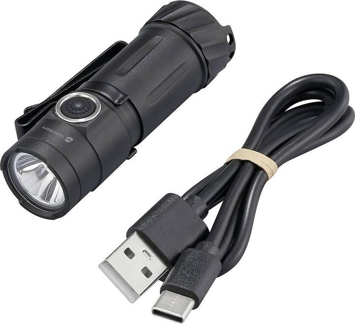 Actual product image Toolcraft TO-9664728 Mini torch, adjustable, with belt clip, with emergency light (7.02 cm, 1200 lm)
