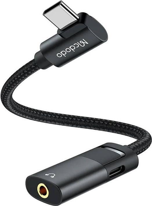 Image du produit Mcdodo Adaptateur USB-C vers AUX Mini Jack 3.5mm + USB-C (USB Type C, Jack 3.5mm)