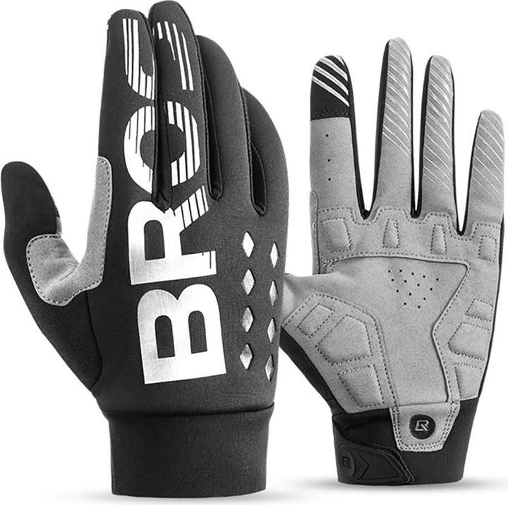 Actual product image Rockbros cycling gloves, insulated, long, size: XL - black and gray (XL)