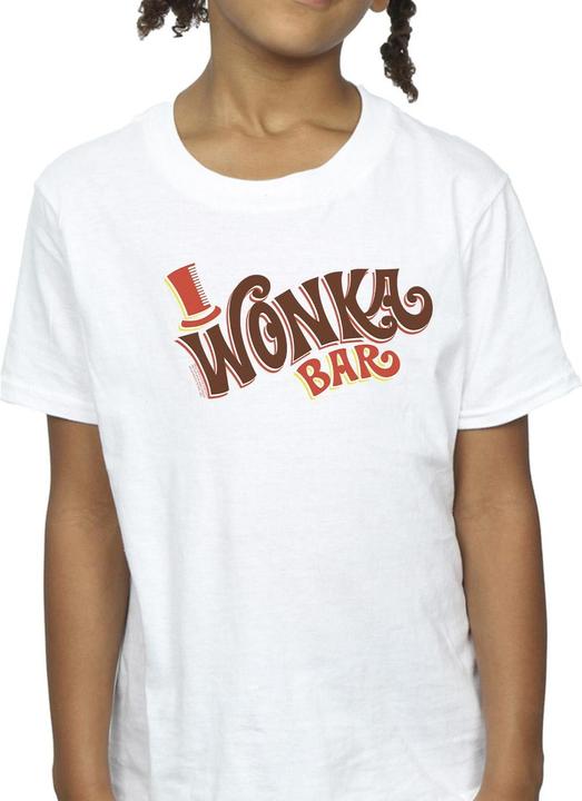 Immagine prodotto Willy Wonka & the Chocolate Factory Bar Logo Maglietta Ragazze (140, 146)