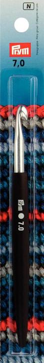 Prym Uncino per uncinetto con impugnatura morbida, argento 7,00 mm, 14 cm, alluminio