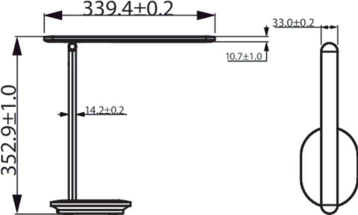 Actual product image Philips Ivory Desk Lamp PT 5W 27-50K W USB 02 (130 lm)