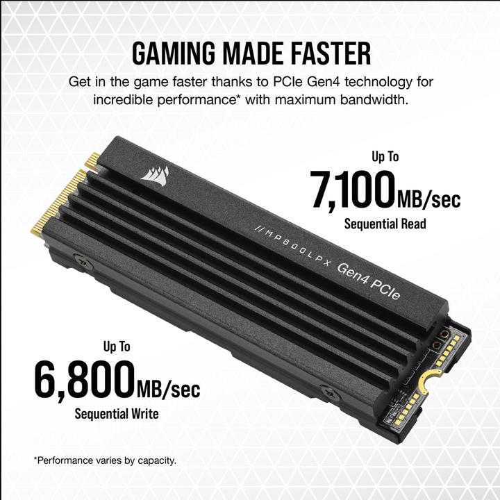 Actual product image Corsair MP600 Pro LPX (4000 GB, M.2 2280)