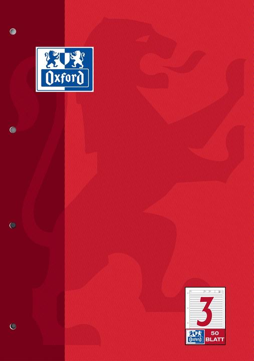 Image du produit Oxford Bloc de feuilles de travail, A4, linéature 3 (A4, Couverture rigide)