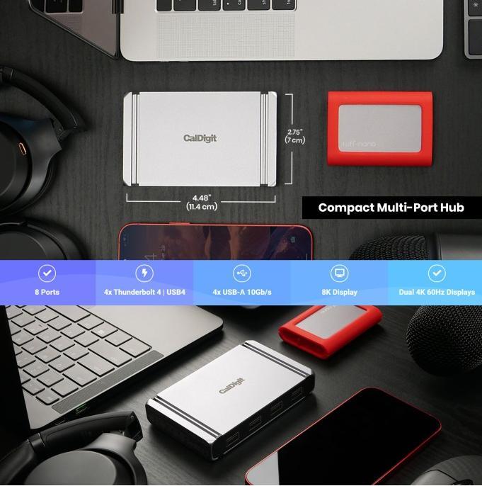 Actual product image CalDigit Thunderbolt 4 Element (Thunderbolt, 8 Ports)