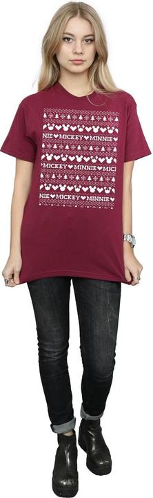 Immagine prodotto Disney Mickey And Minnie Christmas Fair Isle Maglietta Ampia Donna (M)