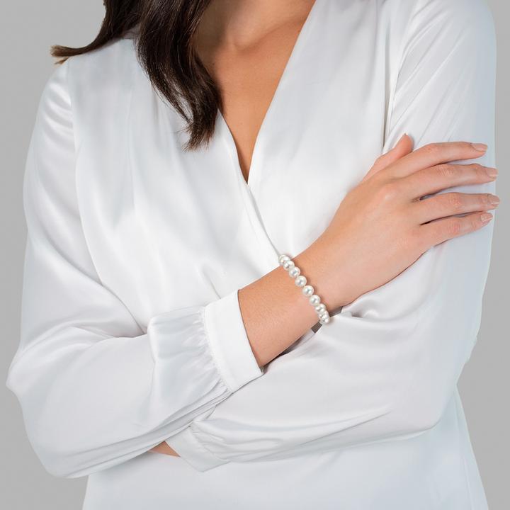 Immagine prodotto Valero Pearls Perle d'acqua dolce d'argento da donna - 32972 (21 cm, Argento 925, Perle)