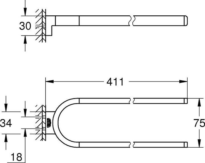 Immagine prodotto Grohe Portasciugamani Selection doppio rigido in grafite spazzolata 41059AL0
