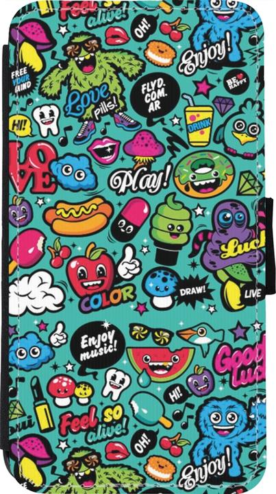 Actual product image PhoneLook Coque Wallet noir Cartoons old school (Apple iPhone 11 Pro)