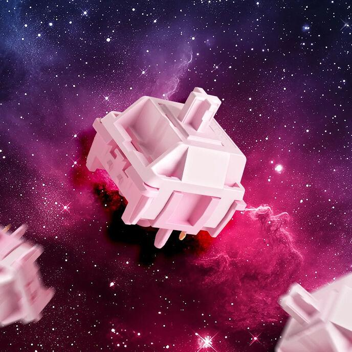 Actual product image Akko Stellar Rose Switches, mechanisch, 5-Pin, linear, MX-Stem, 37g - 45 Stück