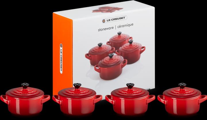 Produktbild Le Creuset Mini-Cocotte 4er Set «Kirschrot»