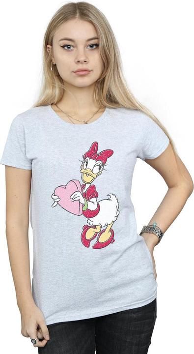Actual product image Disney Womens/Ladies Daisy Duck Love Heart Cotton T-Shirt (M)