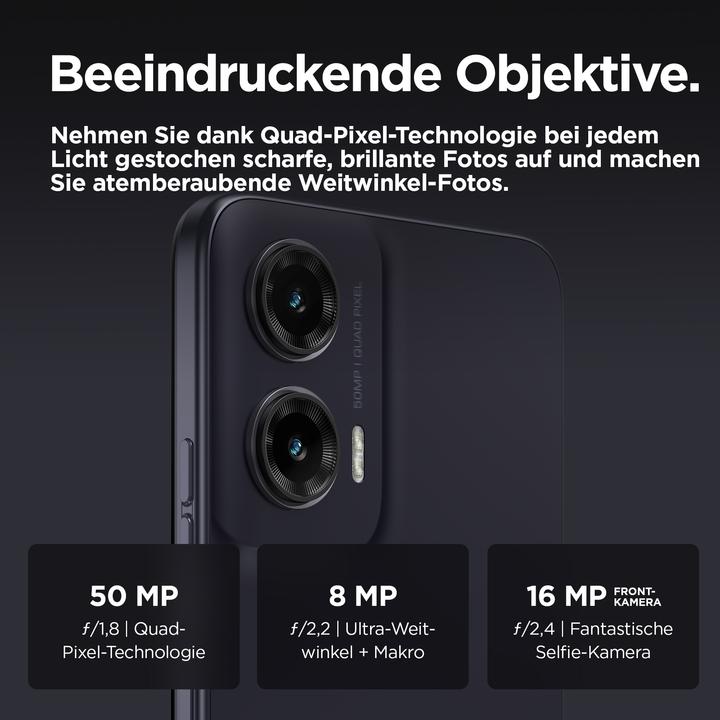 Produktbild Motorola Moto G35 (256 GB, Midnight Black, 6.72", SIM + eSIM, 50 Mpx, 5G)