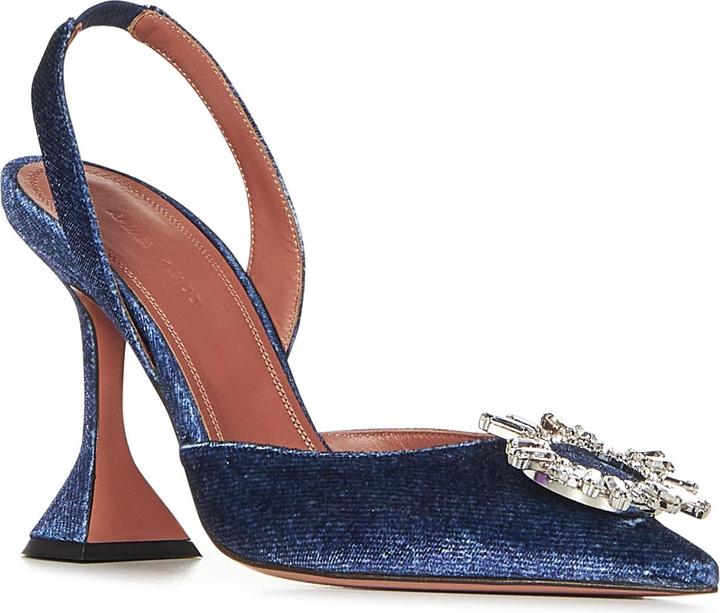 Actual product image Amina Muaddi With Heel Blue (38)