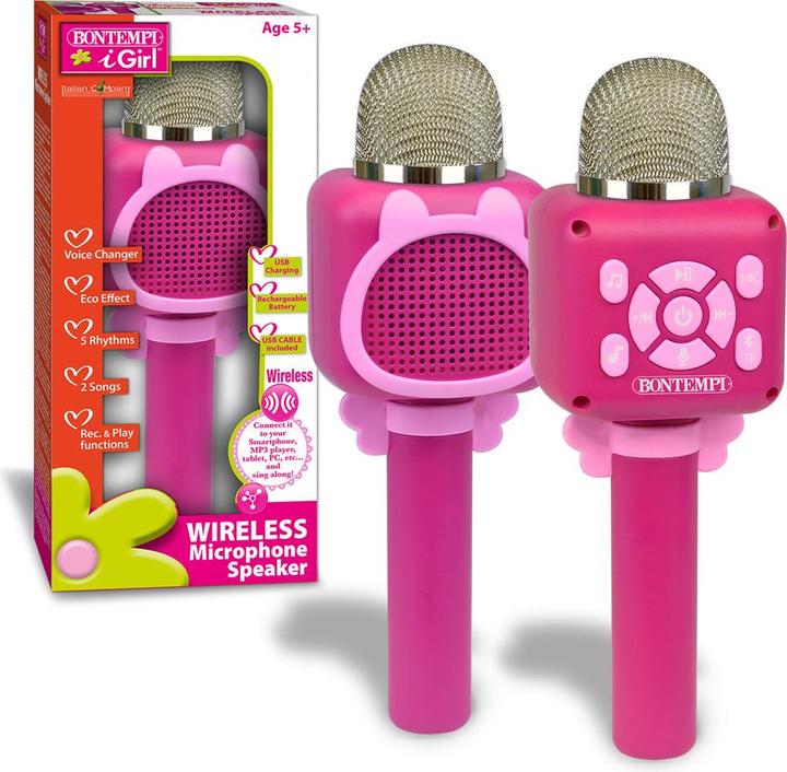 Actual product image Bontempi Karaoke microphone pink