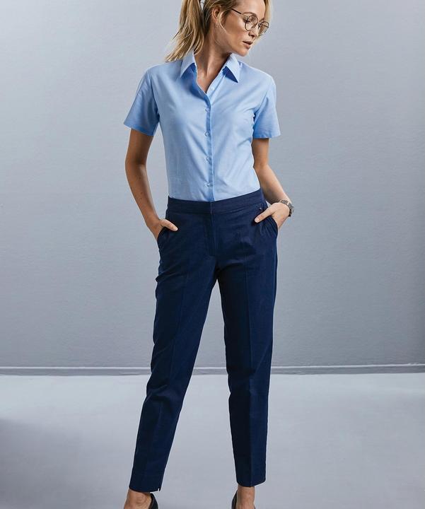 Produktbild Russell Collection Easy Care Oxford Bluse Kurzarm (5XL)
