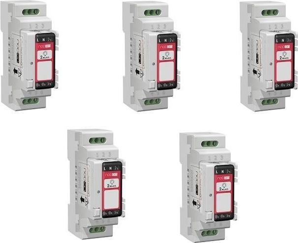 Produktbild NodOn NOD DRB-1-1-00 - DIN-Schienen-Box für Zigbee- oder EnOcean-Relaisschalter (5 Stück)