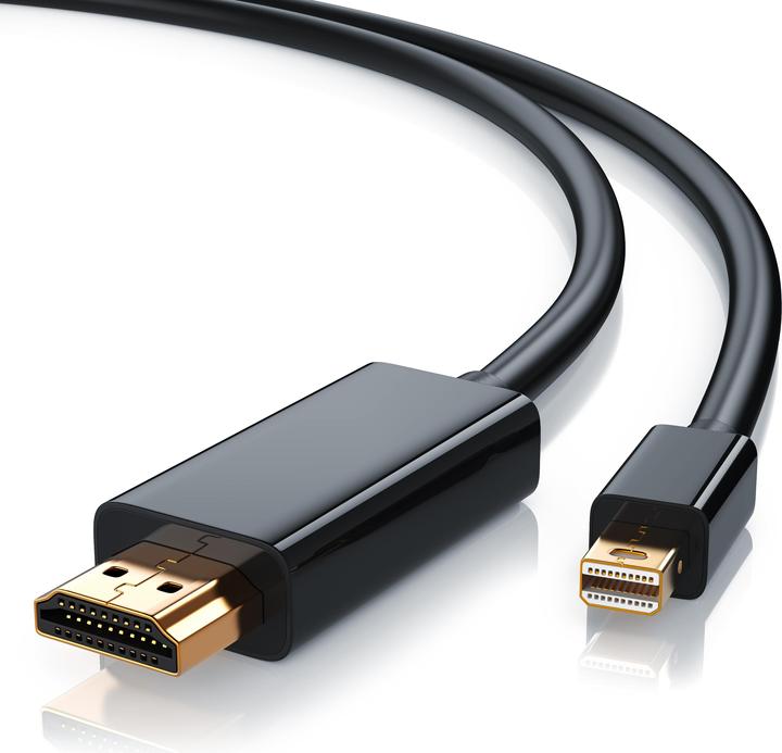 CSL 4k Mini Displayport auf HDMI Kabel | Thunderbolt 1- und Thunderbolt 2 Ports | 4K Ultra HD 2160p (2 m, DisplayPort, HDMI)