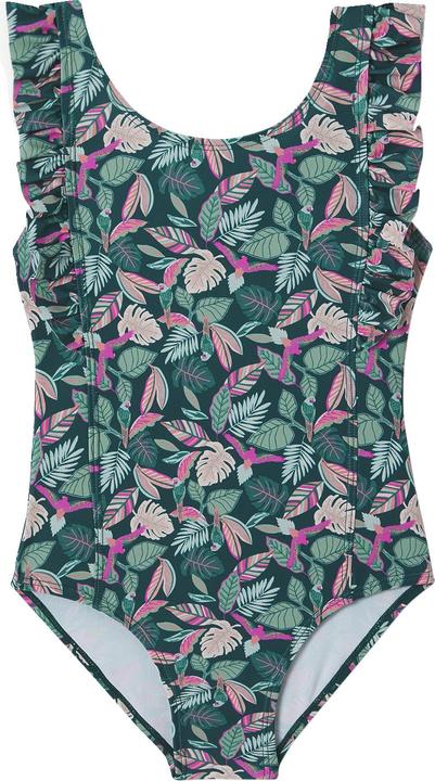 Vertbaudet Mädchen Badeanzug mit Tropenprint Oeko-Tex