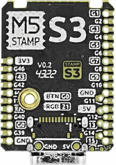 Actual product image M5Stack Developer board M5StampS3 with 1.27 header pin